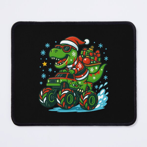 Item preview, Christmas Dino Monster Truck – Cute T-Rex Holiday Ride designed and sold by DesignDoodleArt.
