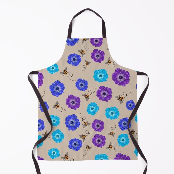 Item preview, Colorful Bees and Blossoming Floral Pattern designed and sold by thanhmaiids96.