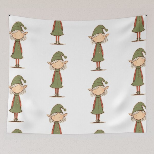 Item preview, Retro Christmas Snow Elf designed and sold by bapupa.