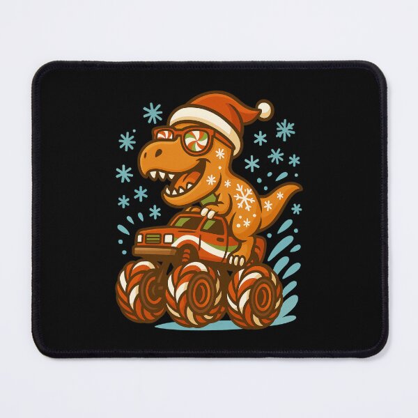 Item preview, Christmas Dino Monster Truck – Cute T-Rex Holiday Ride designed and sold by DesignDoodleArt.