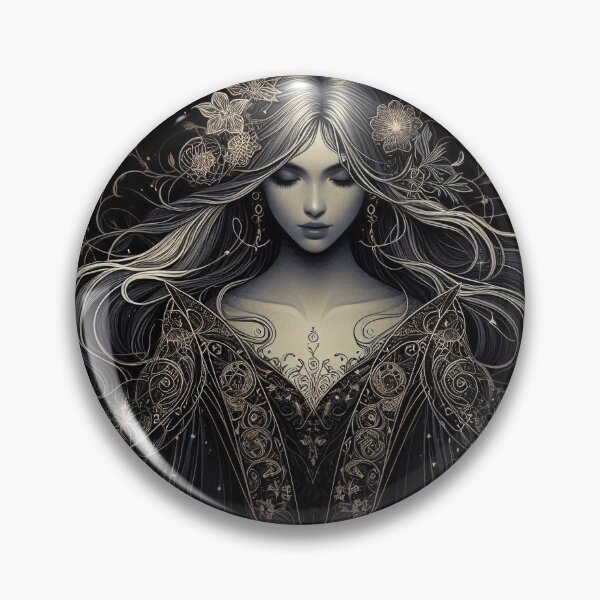 Item preview, Virgo – Dark Realistic Zodiac Illustration designed and sold by Roberta Calabrese.