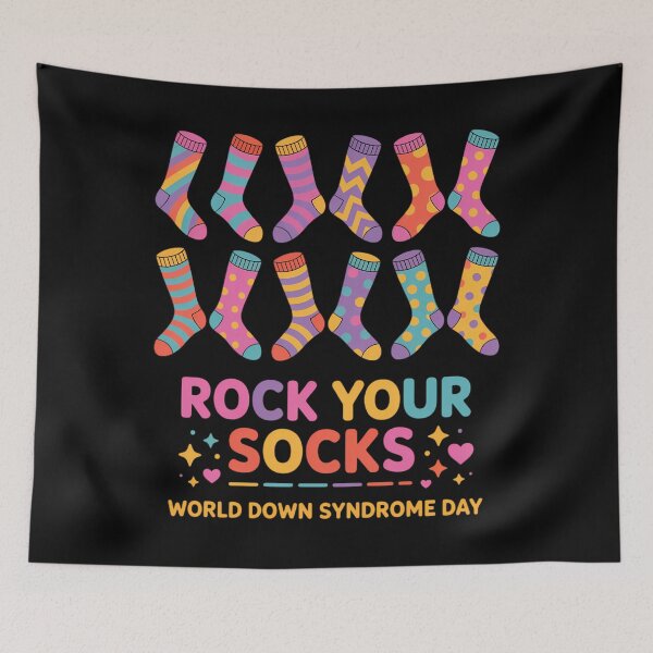 Item preview, Rock Your Socks World Down Syndrome Awareness Day designed and sold by ValerieRodrigue.