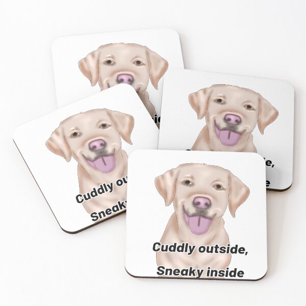 Item preview, Labrador – “Cuddly Outside, Sneaky Inside” – Funny Dog Semirealistic Design designed and sold by Crack-in-Colors.