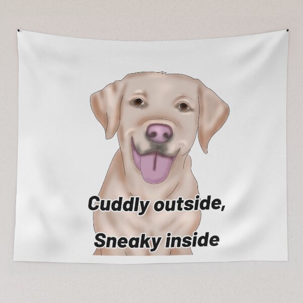 Item preview, Labrador – “Cuddly Outside, Sneaky Inside” – Funny Dog Semirealistic Design designed and sold by Crack-in-Colors.