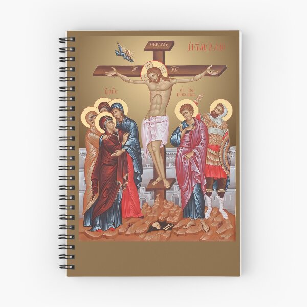 Item preview, icon Crucifixion of Christ with the Virgin Mary and St. John designed and sold by orthodox-icon.