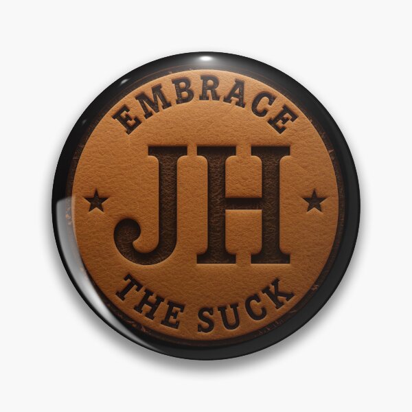 Item preview, Embrace The Suck Leather Coin With Embossed JH Logo – Bold, Edgy, Motivational Token designed and sold by Rue Market.