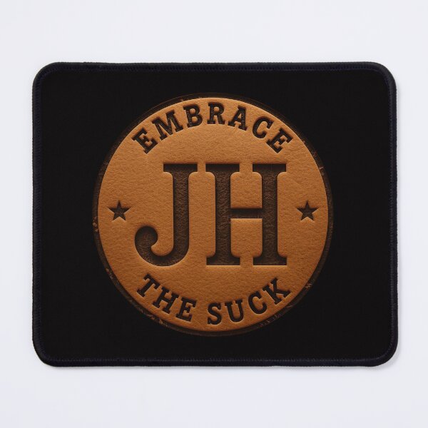 Item preview, Embrace The Suck Leather Coin With Embossed JH Logo – Bold, Edgy, Motivational Token designed and sold by Rue Market.