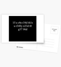 If you can read this Postcards