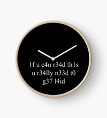 If you can read this Clock