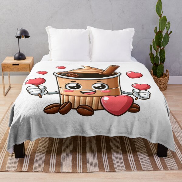 Item preview, Kawaii Hot Coffee Cup with Cinnamon Stick – Cute Coffee Character Art designed and sold by Lulunza.