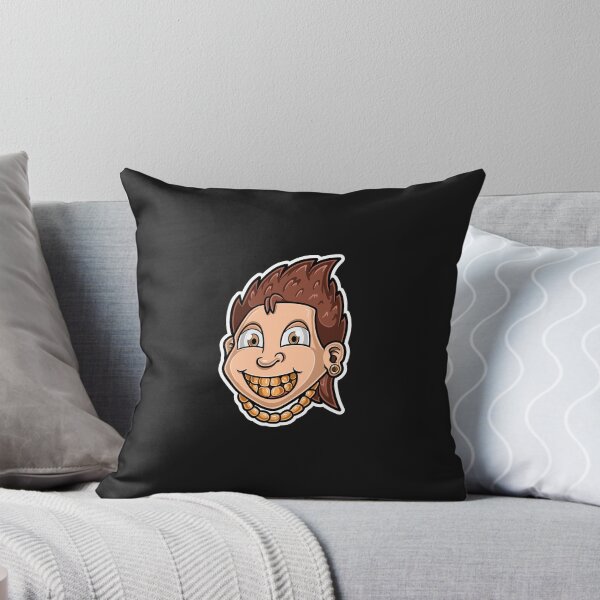 Item preview, A young man head Cartoon Character with a happy expression and wearing a gold chain necklace designed and sold by tedykurniawan12.