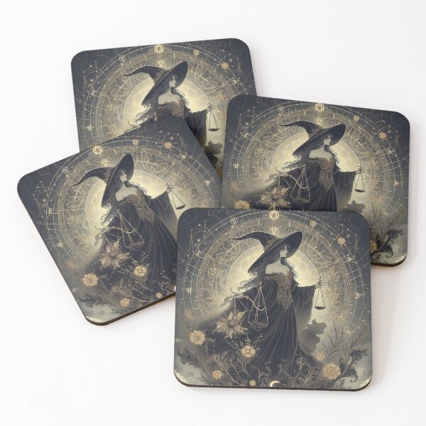 Item preview, Libra – Dark Realistic Zodiac Illustration designed and sold by Roberta Calabrese.