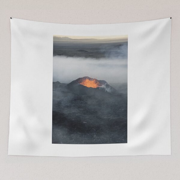 Item preview, Misty Volcano Lava Magma Photographic Print designed and sold by Mother-Nature65.