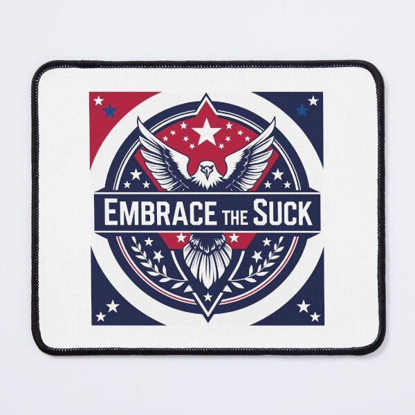 Item preview, Embrace The Suck Eagle Emblem: Patriotic Winged Badge With Stars And Circle Design designed and sold by Rue Market.