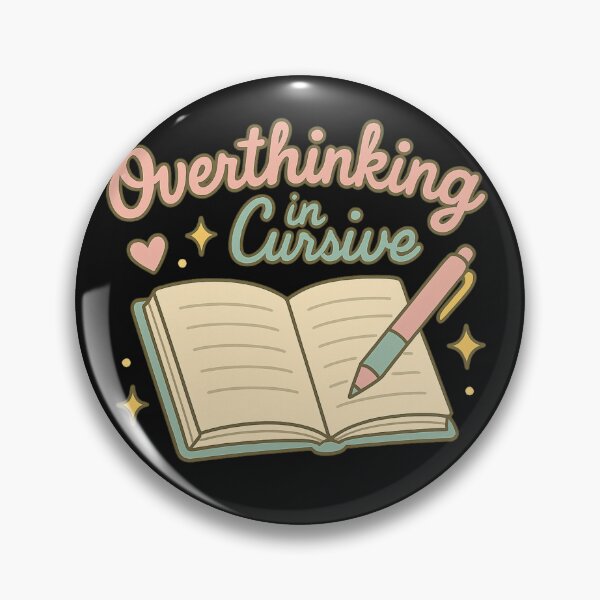 Item preview, Overthinking in Cursive – Cute Journaling & Planner Lover Design designed and sold by Laughprints.