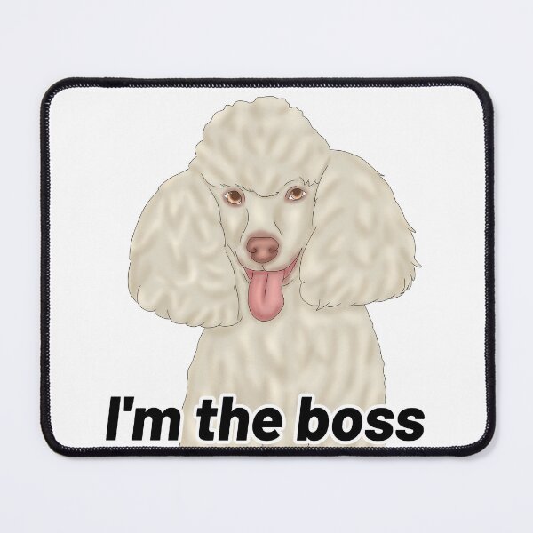 Item preview, French Poodle – “I’m the Boss” – Semi-Realistic Elegant Dog Illustration designed and sold by Crack-in-Colors.