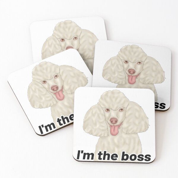 Item preview, French Poodle – “I’m the Boss” – Semi-Realistic Elegant Dog Illustration designed and sold by Crack-in-Colors.