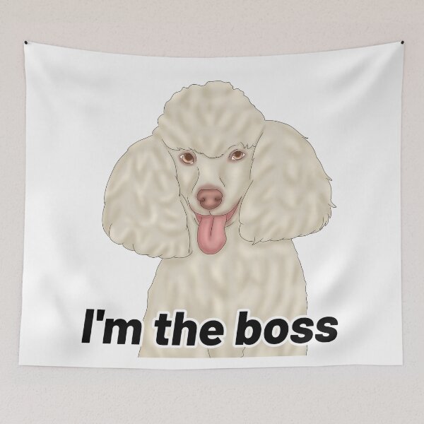 Item preview, French Poodle – “I’m the Boss” – Semi-Realistic Elegant Dog Illustration designed and sold by Crack-in-Colors.