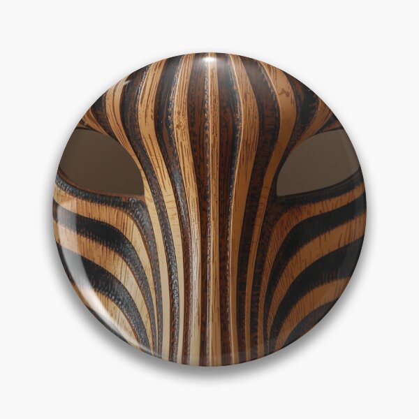 Item preview, Zebra Patterned Wooden Mask designed and sold by SavannaStrikes.
