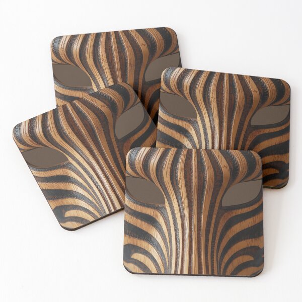 Item preview, Zebra Patterned Wooden Mask designed and sold by SavannaStrikes.