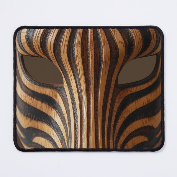 Item preview, Zebra Patterned Wooden Mask designed and sold by SavannaStrikes.