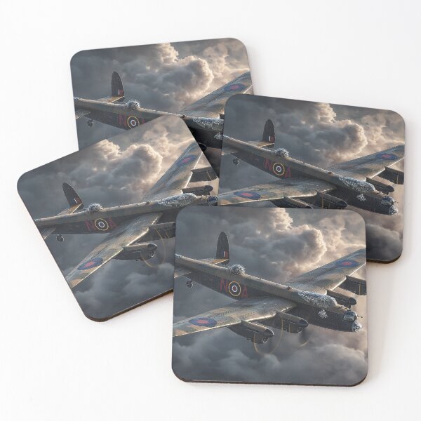 Item preview, Wartime Lancaster Gliding Across Dark Skies in Low Light designed and sold by Skyframe Aviation.