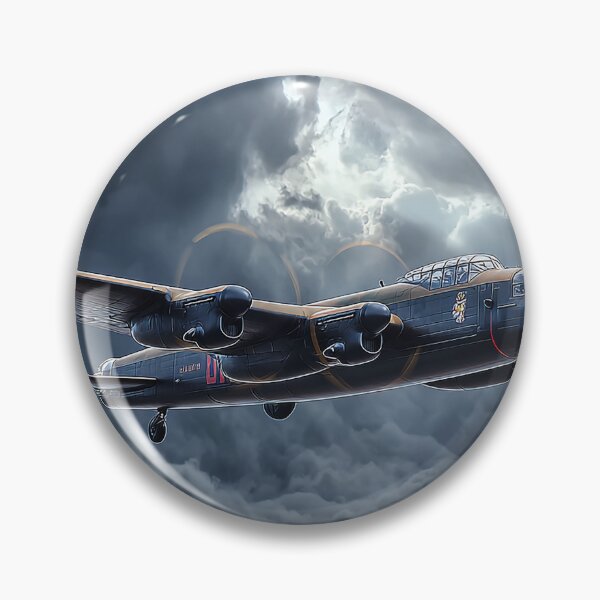 Item preview, Bomber Command Lancaster Enduring Thunderous Clouds in the Heart of the Storm designed and sold by Skyframe Aviation.