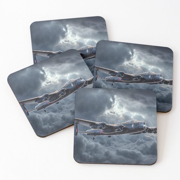 Item preview, Bomber Command Lancaster Enduring Thunderous Clouds in the Heart of the Storm designed and sold by Skyframe Aviation.