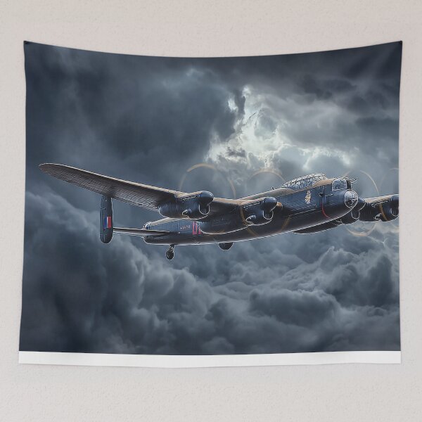 Item preview, Bomber Command Lancaster Enduring Thunderous Clouds in the Heart of the Storm designed and sold by Skyframe Aviation.