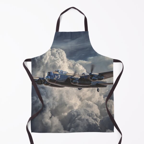 Item preview, The Lancaster Bomber Enduring Darkening Clouds Amid Lightning Flashes designed and sold by Skyframe Aviation.