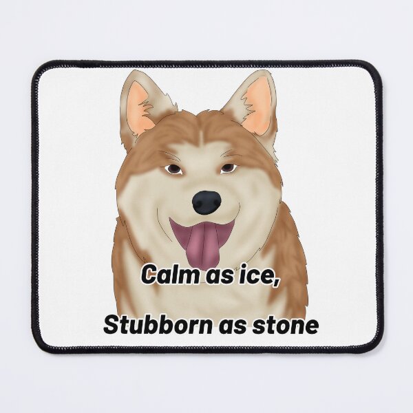 Item preview, Akita – “Calm as Ice, Stubborn as Storm” – Semi-Realistic Noble Dog Design designed and sold by Crack-in-Colors.