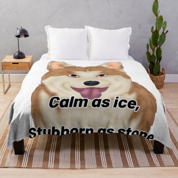 Item preview, Akita – “Calm as Ice, Stubborn as Storm” – Semi-Realistic Noble Dog Design designed and sold by Crack-in-Colors.