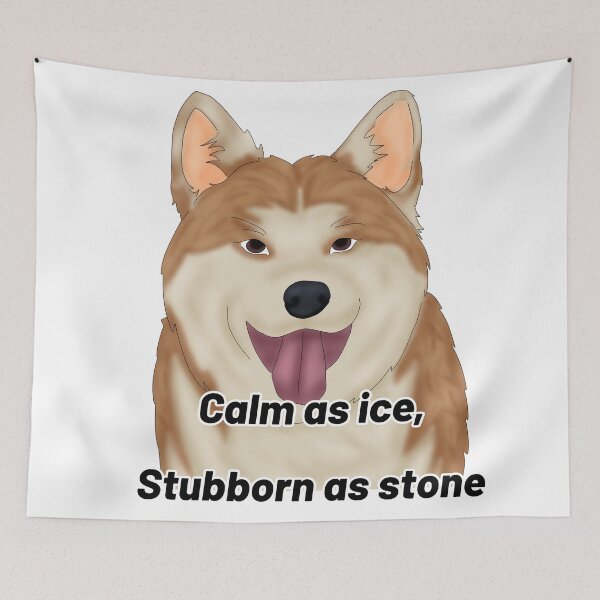Item preview, Akita – “Calm as Ice, Stubborn as Storm” – Semi-Realistic Noble Dog Design designed and sold by Crack-in-Colors.