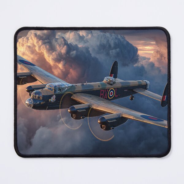 Item preview, Legendary Lancaster Soaring Through Ominous Skies in Low Light designed and sold by Skyframe Aviation.