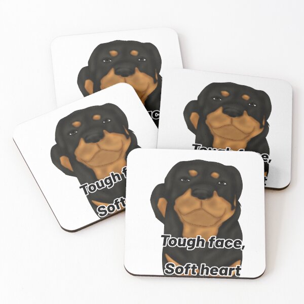 Item preview, Rottweiler – “Tough Face, Soft Heart” – Gentle Giant Dog Semirealistic designed and sold by Crack-in-Colors.