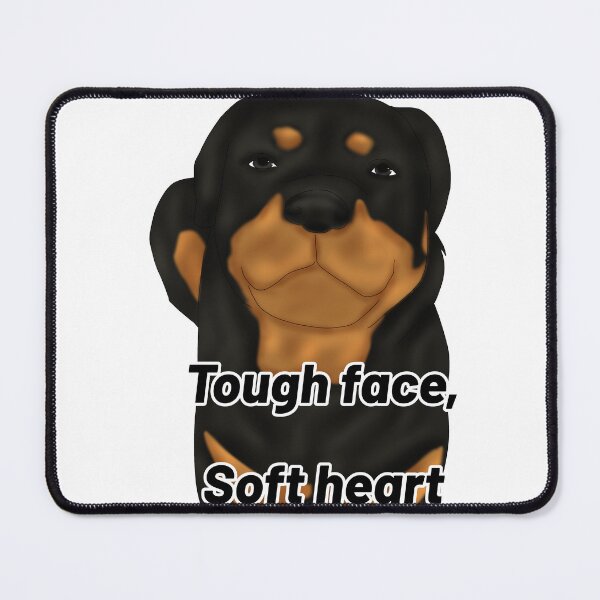 Item preview, Rottweiler – “Tough Face, Soft Heart” – Gentle Giant Dog Semirealistic designed and sold by Crack-in-Colors.