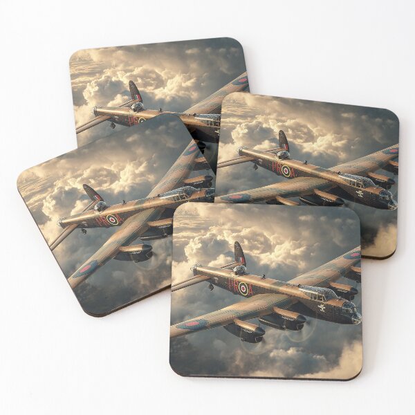 Item preview, Lancaster Heavy Bomber In Flight Through Rolling Storm Clouds in Heavy Weather designed and sold by Skyframe Aviation.