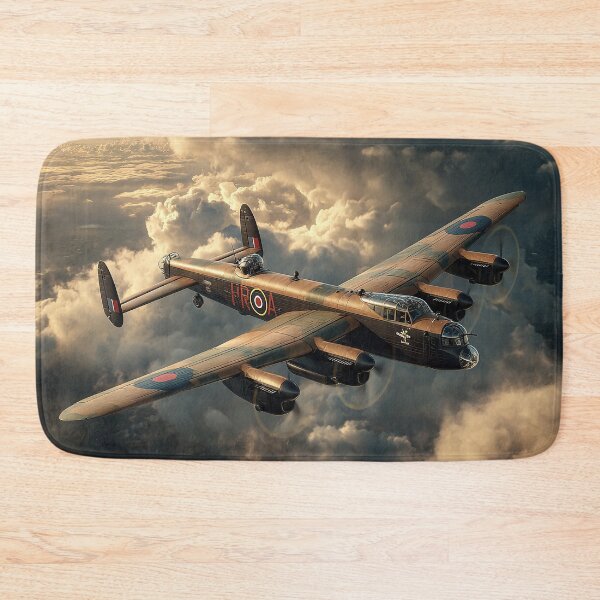 Item preview, Lancaster Heavy Bomber In Flight Through Rolling Storm Clouds in Heavy Weather designed and sold by Skyframe Aviation.