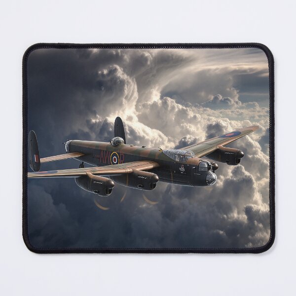 Item preview, Classic Lancaster Aircraft Charging Into Turbulent Skies in Heavy Weather designed and sold by Skyframe Aviation.