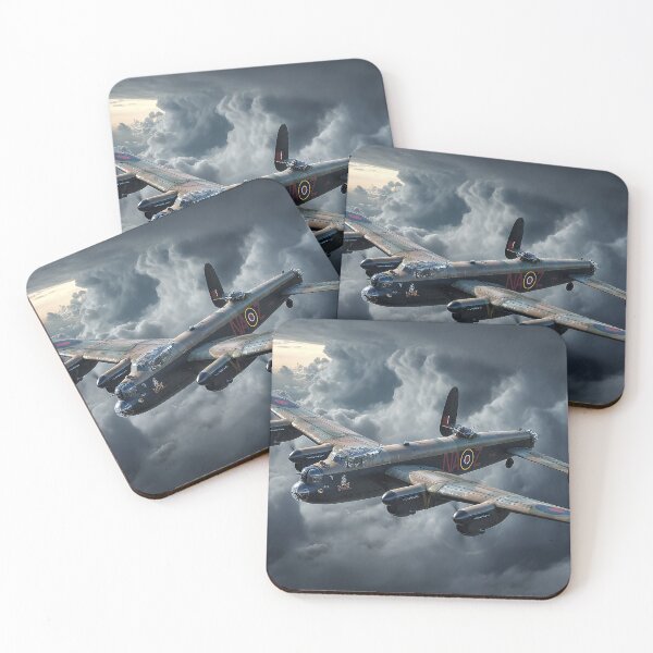 Item preview, Wartime Lancaster Gliding Across Moody Skies Amid Lightning Flashes designed and sold by Skyframe Aviation.
