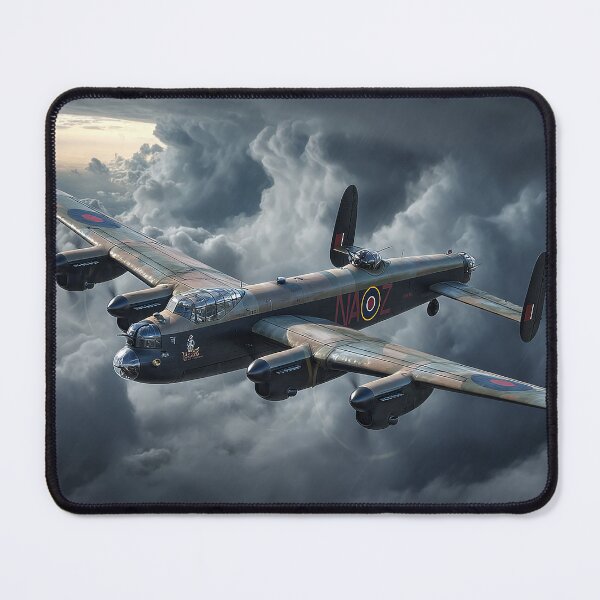 Item preview, Wartime Lancaster Gliding Across Moody Skies Amid Lightning Flashes designed and sold by Skyframe Aviation.