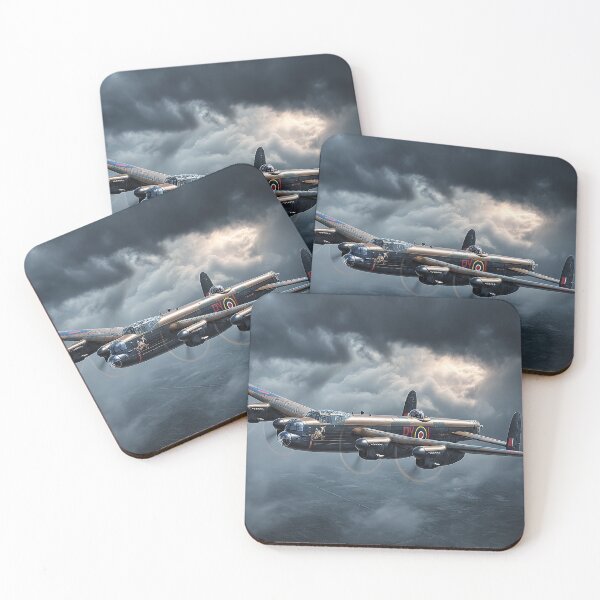 Item preview, Classic Lancaster Aircraft Enduring Dramatic Skies in Heavy Weather designed and sold by Skyframe Aviation.