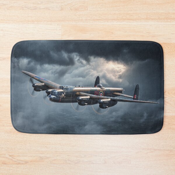Item preview, Classic Lancaster Aircraft Enduring Dramatic Skies in Heavy Weather designed and sold by Skyframe Aviation.