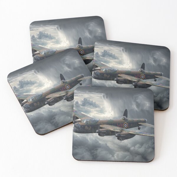 Item preview, Legendary Lancaster Flying Through Thunderstorms Over England designed and sold by Skyframe Aviation.