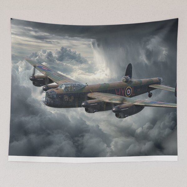 Item preview, Legendary Lancaster Flying Through Thunderstorms Over England designed and sold by Skyframe Aviation.