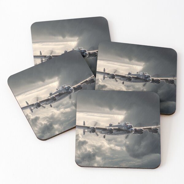 Item preview, RAF Lancaster Soaring Through Raging Storm at Dusk designed and sold by Skyframe Aviation.