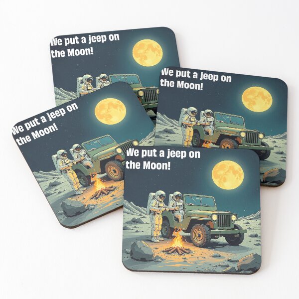 Item preview, We landed on the moon! In our Jeep! designed and sold by Mantramontics.
