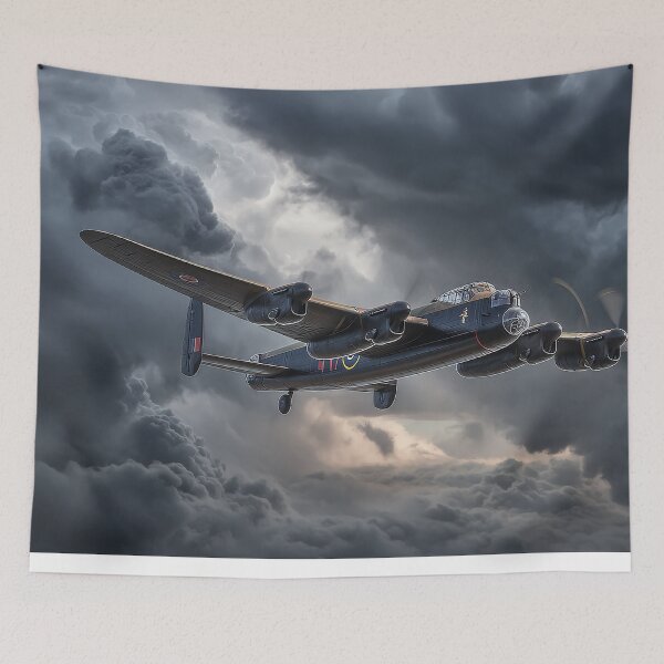 Item preview, Classic Lancaster Aircraft Enduring Turbulent Skies Over England designed and sold by Skyframe Aviation.
