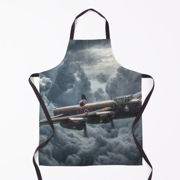 Item preview, British Lancaster Navigating Darkening Clouds Amid Lightning Flashes designed and sold by Skyframe Aviation.
