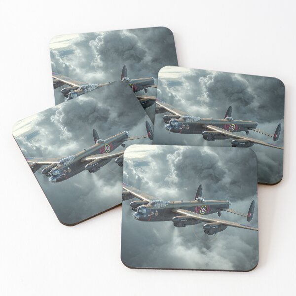 Item preview, Lancaster Heavy Bomber Navigating Rolling Storm Clouds in Heavy Weather designed and sold by Skyframe Aviation.